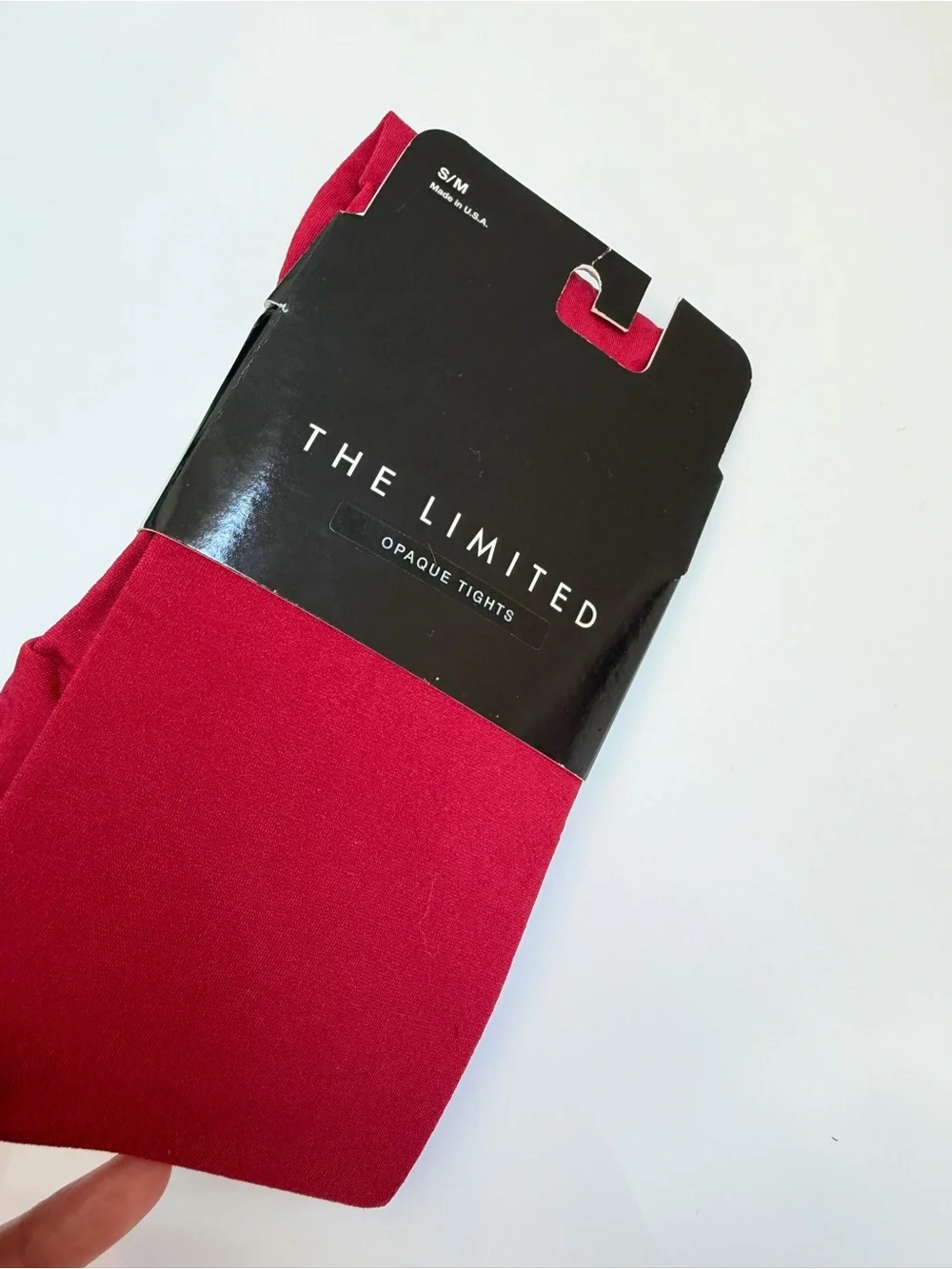 The Limited Red Opaque Tights - Berry Red